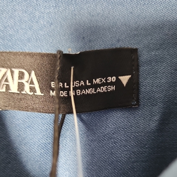 Zara Denim Shirt Dress New Size Large - Picture 2 of 4
